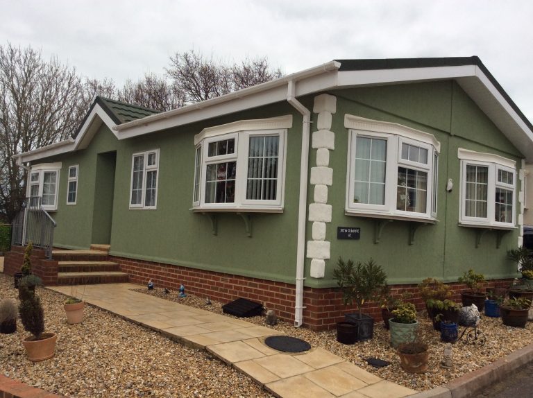Park home external wall insulation before