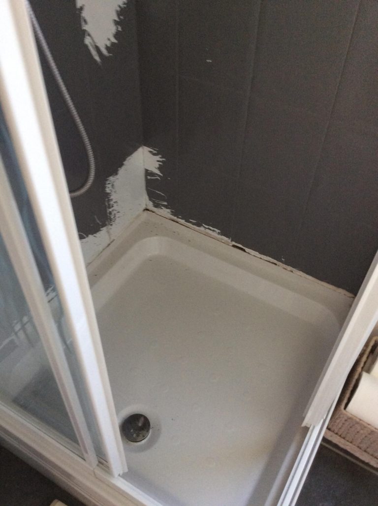 Mobile home bathroom before