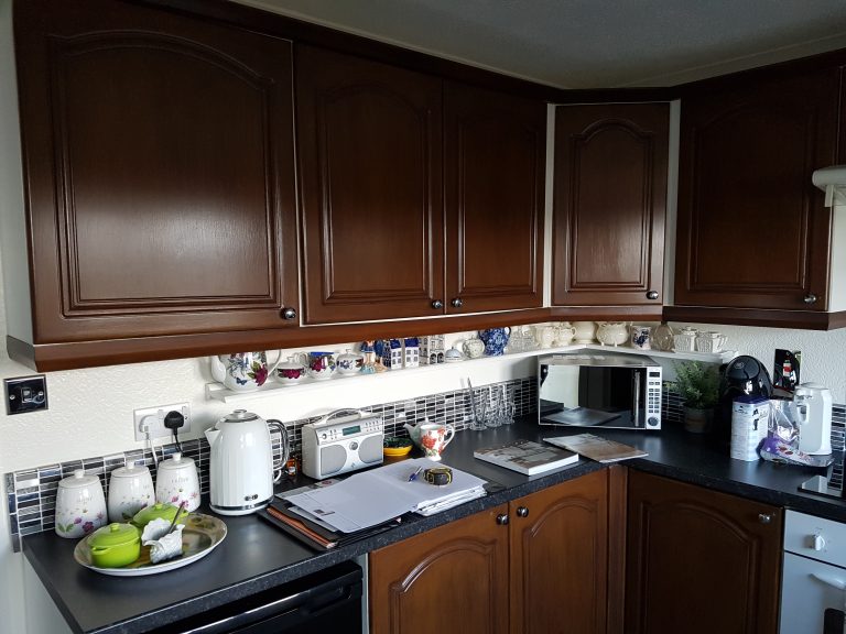 Park home kitchen refurbishment before