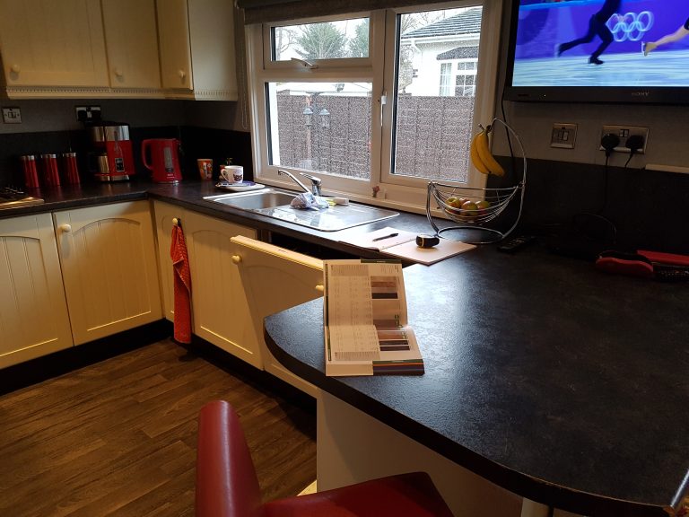 park home kitchen before